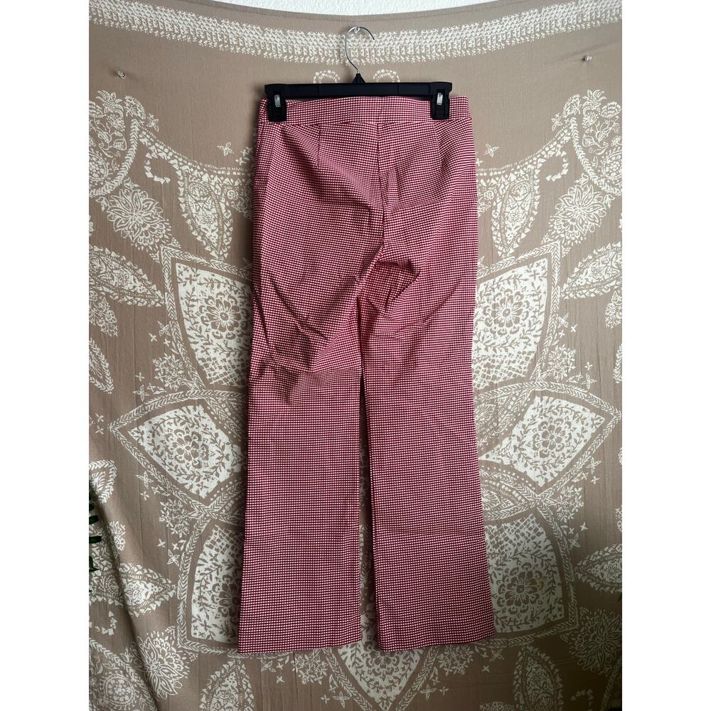 NWT Mango (MNG) Red Gingham Cropped Trouser Pants - Picture 7 of 8